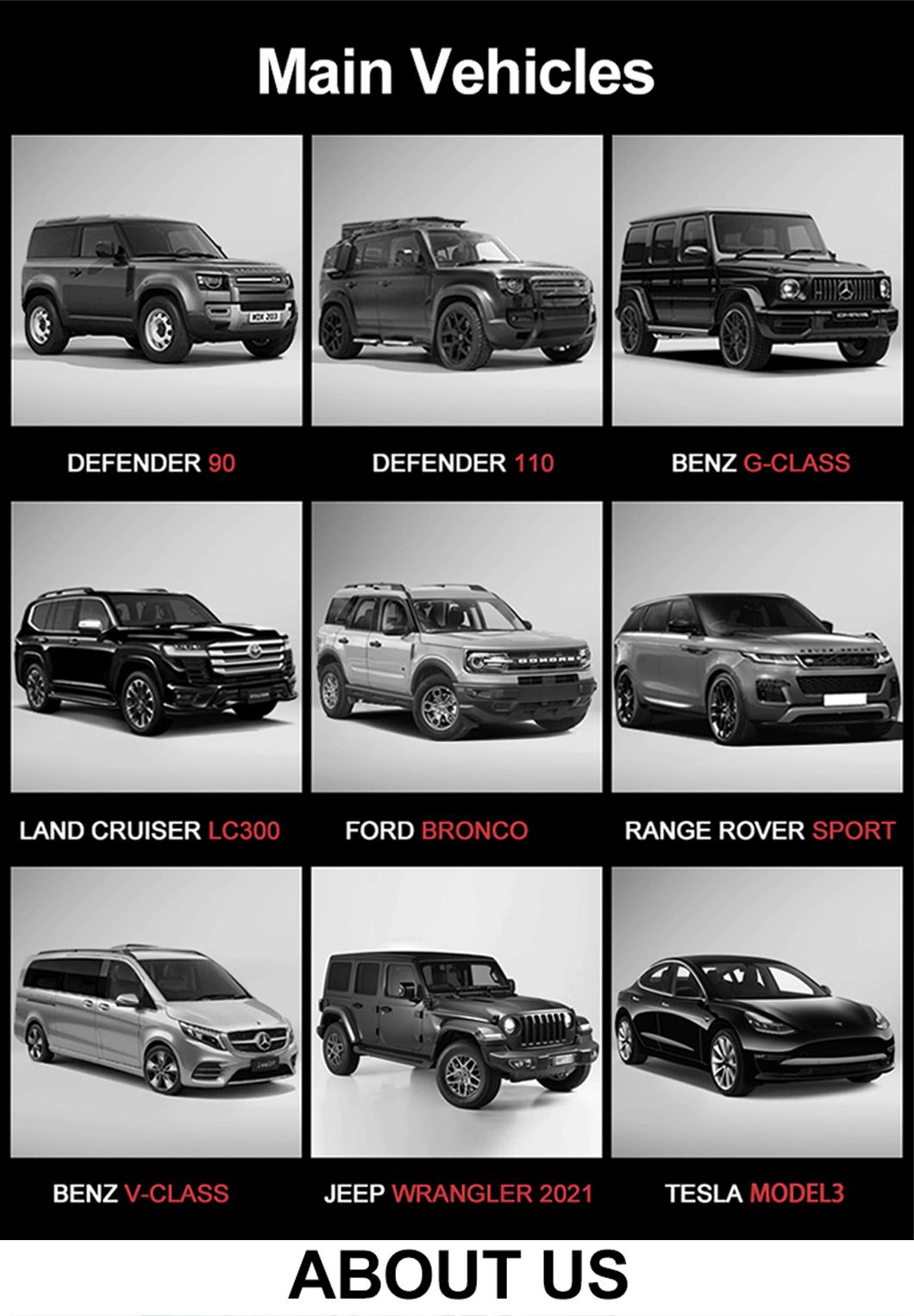 High quality new design Rear trunk light for defender 90/110