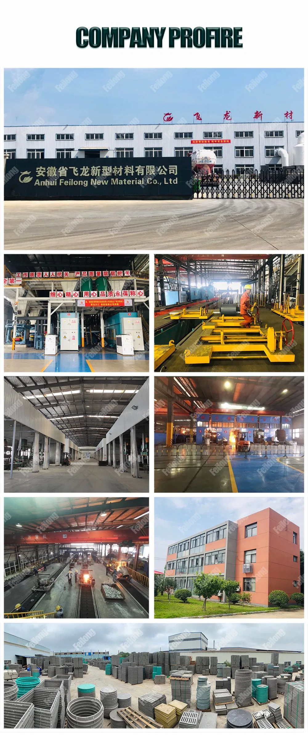 Heavy Duty Cast Ductile Iron Manhole Cover En124 900mm 700mm by 100mm Type 3 Round with Frame Customizable