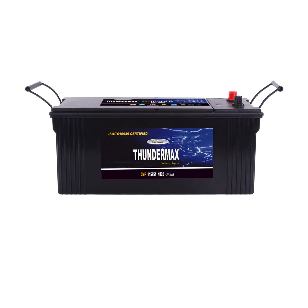 JIS Maintenance Free Starting Car Battery Cmf 115f51 12V 120ah Thundermax Lead Acid