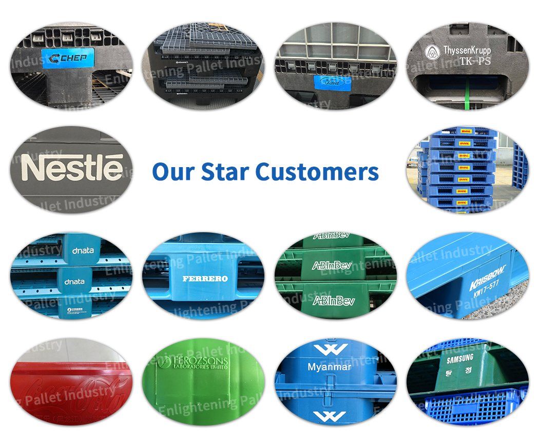 1200X1000X140mm Light Duty Single Face 4 Way One Way Use 9 Legs HDPE Pallet Plastic for Rack Pallet Plastic Heavy Duty