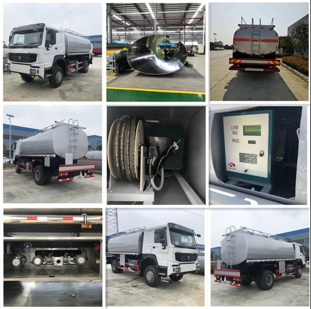 HOWO 6X4 Fuel Tank Truck with Refuelling System with Computer Dispenser Refueling Bowser for Vehicle 25cbm