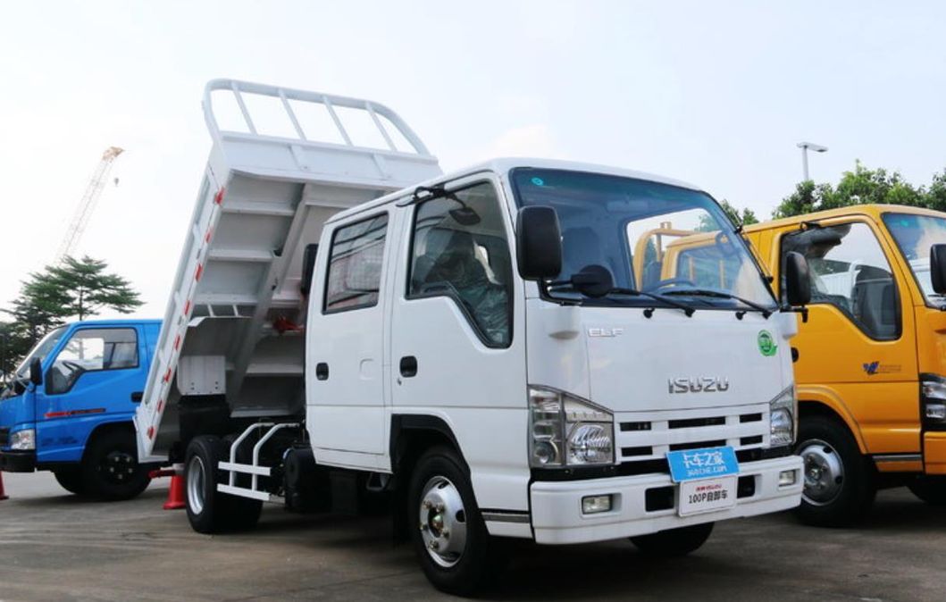 Double Row Cabin Isuzu Mini Tipper with 3 Cbm Dump Box