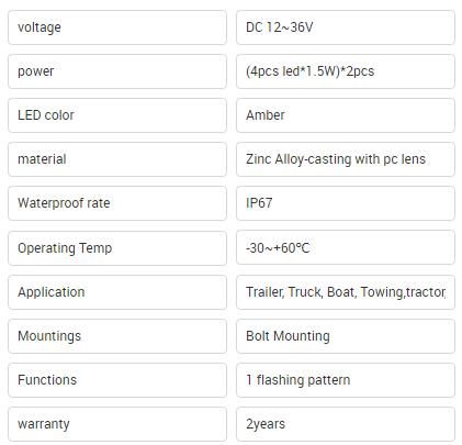 2 in 1 Safety Light 12V-36V LED Tail Lift Flashing LED Warning Light Lamp Tail Lifting Platform Van Lift Hooklifts Forklift
