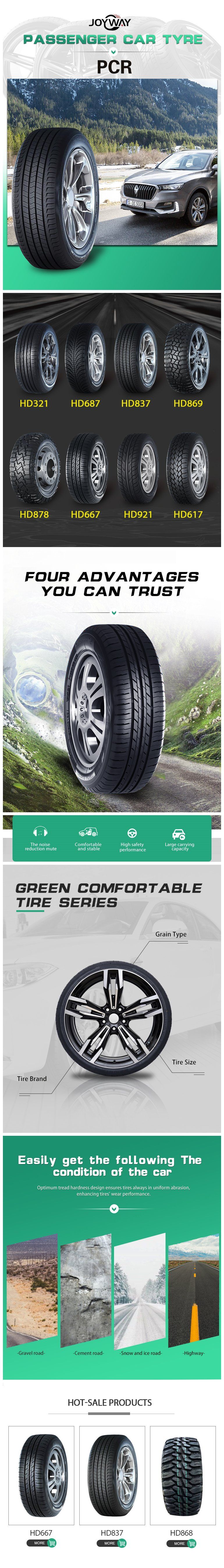 Cheap Wholesale Price Manufacturer PCR Radial UHP Snow Summer Passenger Car Tire Haida Brand Pattern HD667 Chinese Factory