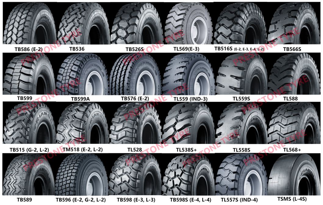 Grader Tyre for Applications on Uneven Terrain, Triangle OTR Tyres Tb515, 14.00r24, 17.5r25, 20.5r25