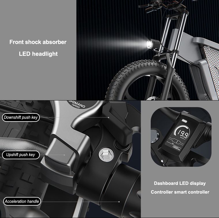 20&quot; *4.0 48V Battery Electric Bike 40kmph 10ah-30ah Ebike 500W Aluminum Alloy E Bicycle with LED Display