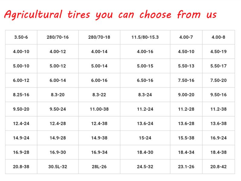 R1 R2 R3 F1 F2 F3 Agriculture Pattern Tyre1000-16 1100-16 11L-15 11.2-24 11.2-28