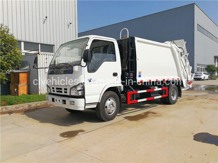 Isuzu 4X2 130HP 6cbm (5T) Refuse Compressed Waste Compactor Garbage Truck