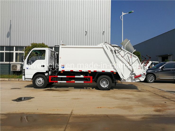 Isuzu 4X2 130HP 6cbm (5T) Refuse Compressed Waste Compactor Garbage Truck