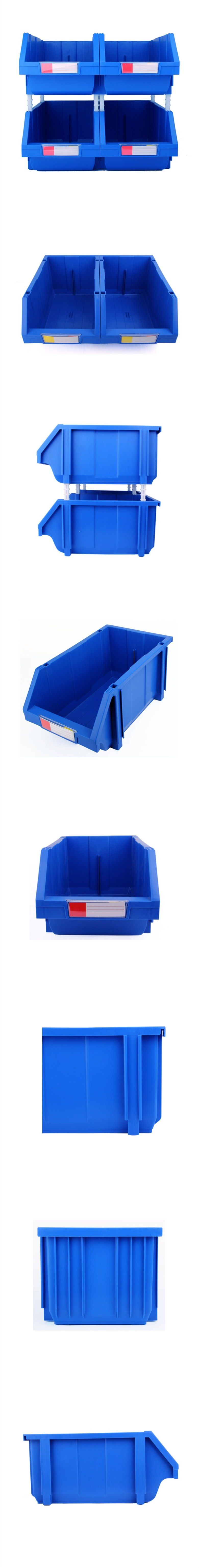 Industrial Warehouse and Garage Stackable Plastic Storage Bins for Tool Parts Storage