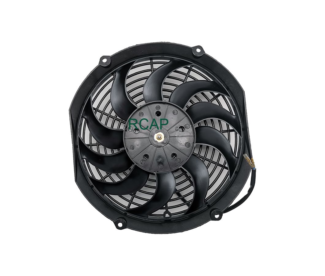 Auto Air Conditioner Parts 12&quot; 12V 80W Universal Fan Curve Blade