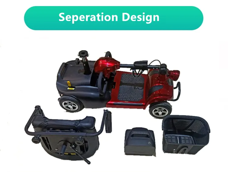 24V 20ah Golf 4 Wheels Electric Folding Mobility Scooter
