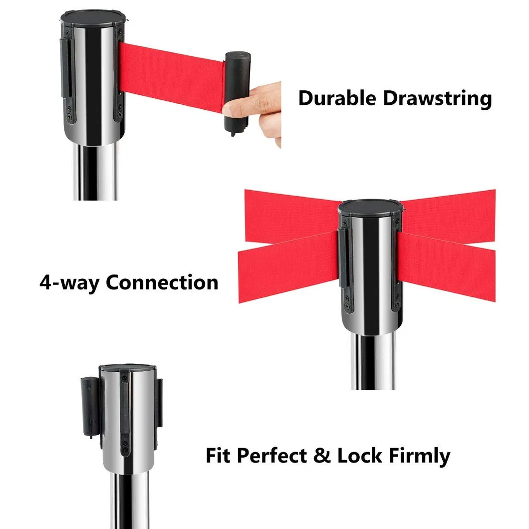 Heavybao Crowd Control Barrier Retractable Belt Stanchion Stanchion Post for Airport