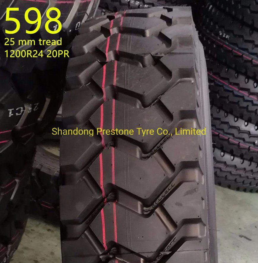 1200/24 1200r24 Heavy Duty Loading and Big Block Pattern Radial Tt Tyre