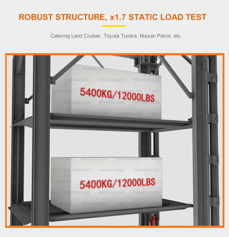 Hydraulic Driven Manual Control 3 Cars Parking Stacker