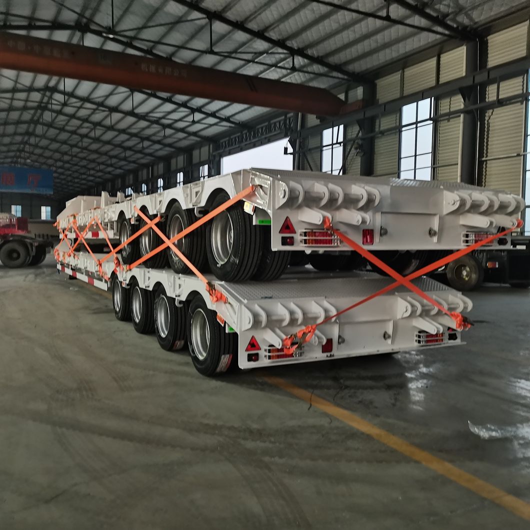 4 Axle 150tons Capacity of Lowboy/Lowbed Removable Gooseneck with Hydraulic Ladder Semi Trailer