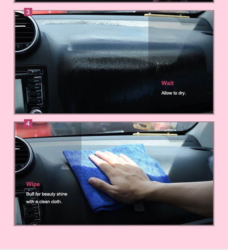 Powerfully Non-Greasy and Easy Wiping Stains for Car Dashboard Polish
