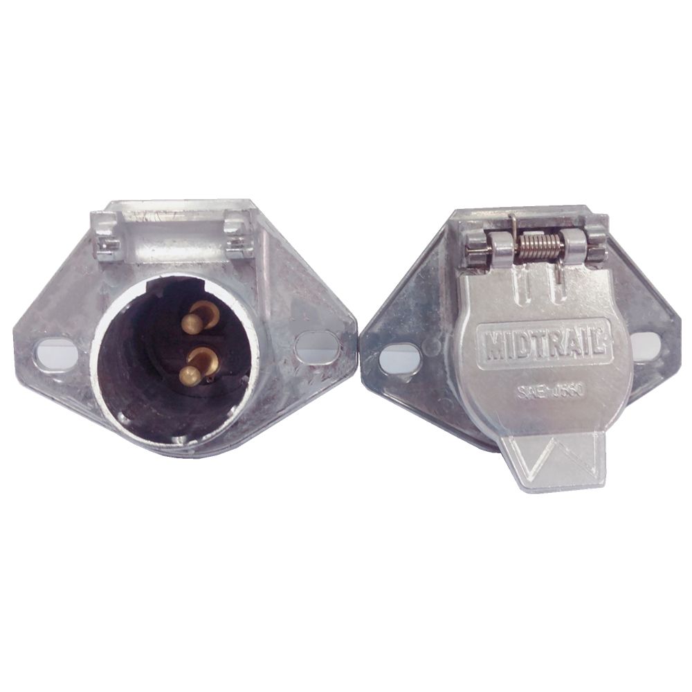 China Spare Parts 2 Pin/7 Pin 24V SAE J560 Heavy Duty Trailer Connectors Trailer Plug/Trailer Socket Trailer Parts