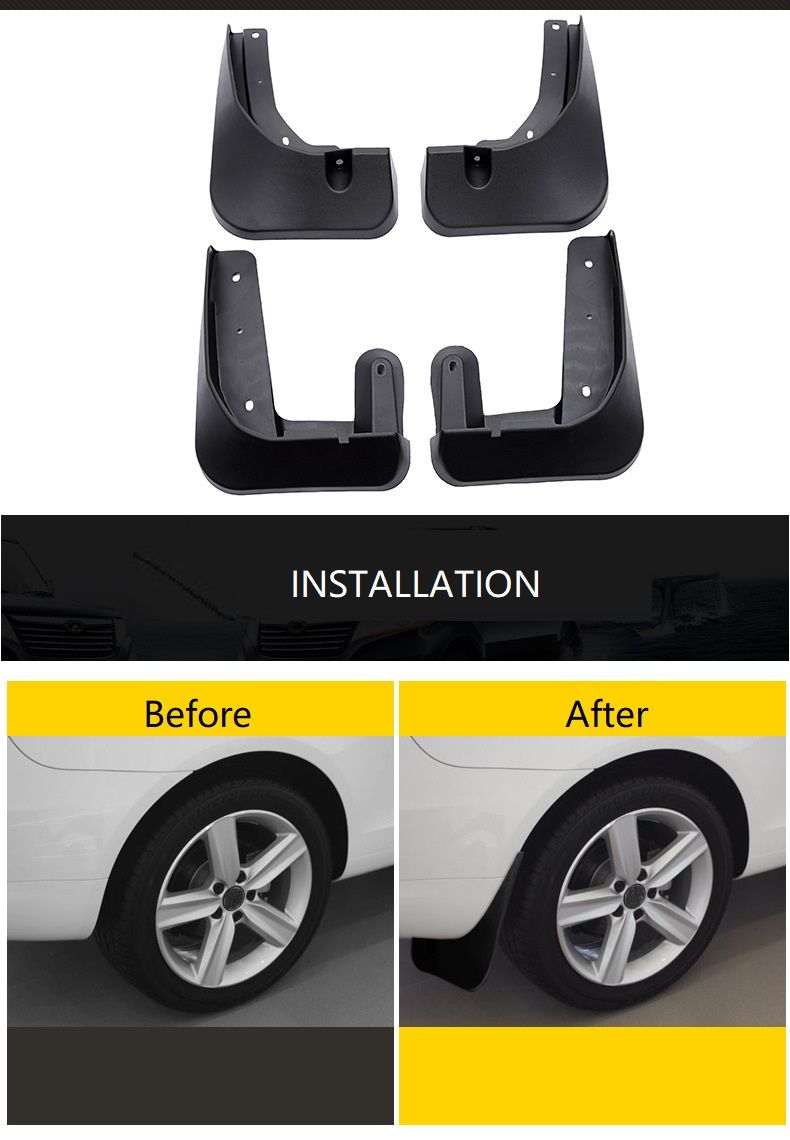 Nissan Juke X-Trail Kicks Patrol Nv200 Qashqai/Rogue Sport Set Molded Mud Flaps Mudflaps Splash Guards Front Rear Mud Flap Mudguards Fender 4PCS