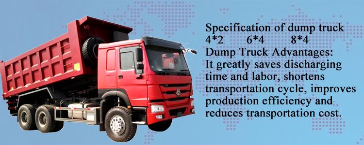 Jushixin Sinotruk 380HP HOWO 8*4 Dump Truck/Tipper with ABS