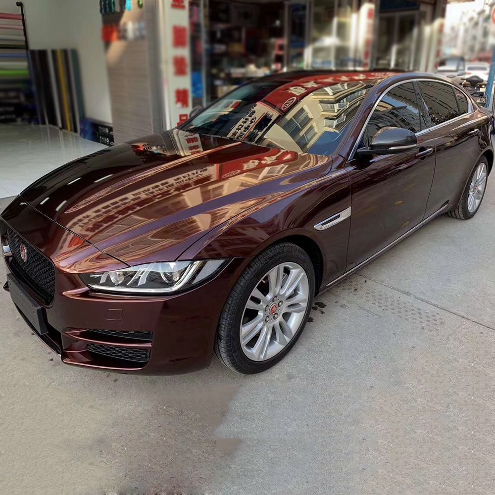 Super Gloss Metallic RoHS Certificate Blcak Rose Car Wrapping Film