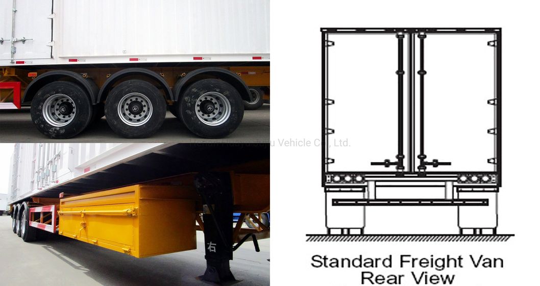 ISO CCC TUV Approved 2/3/4 Axles Dry Cargo Freight Van Trailer