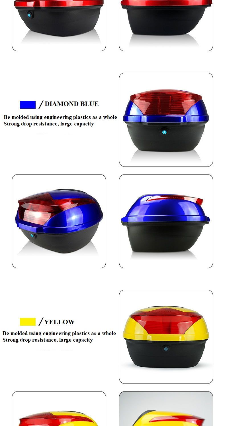 22L Quality Motorcycle Saddlebag Helmet Trunk ATV Tail Box