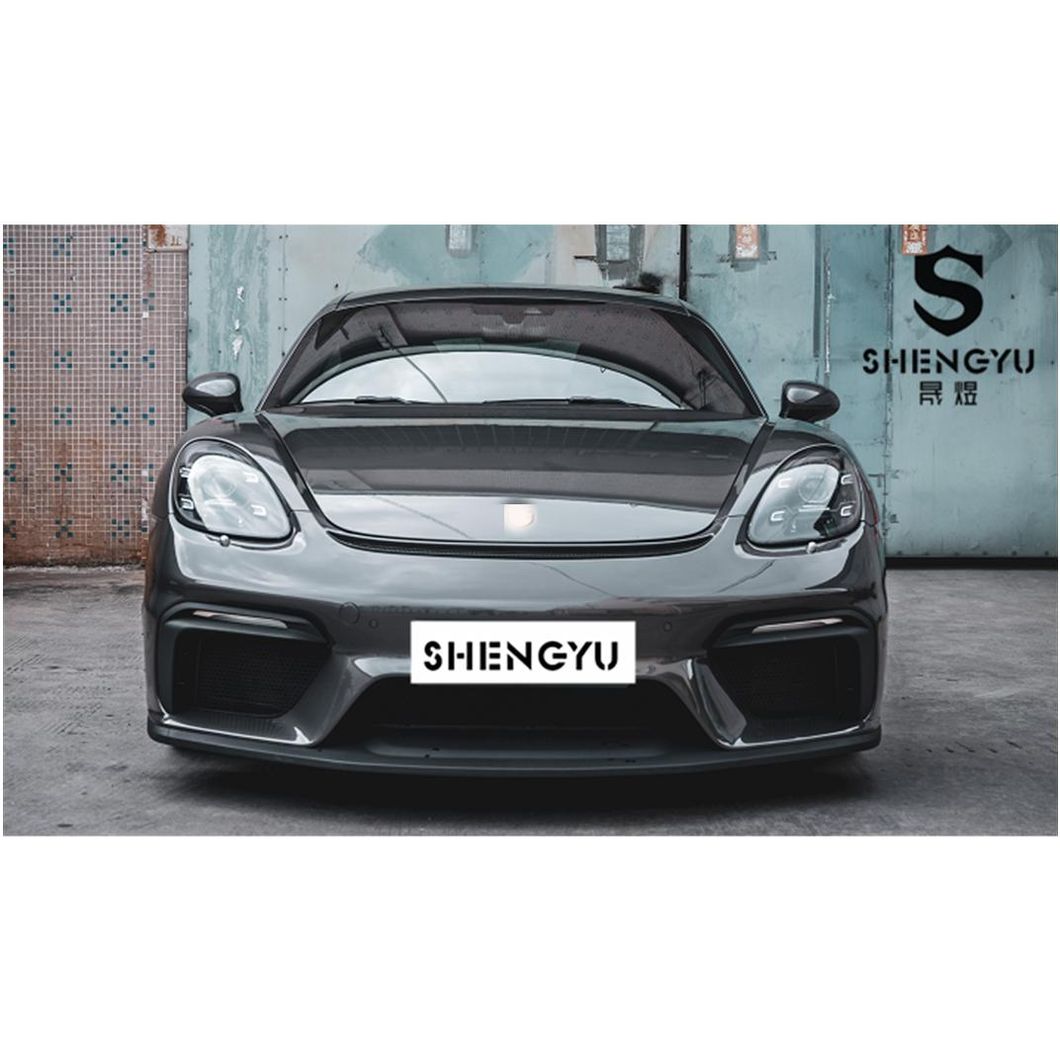 Car Body Kit for Porsche 718 Cayman Boxster Upgrade 2016-2021to Gts Include Front Bumper with Grille, Rear Diffuser, Exhaust Pipes