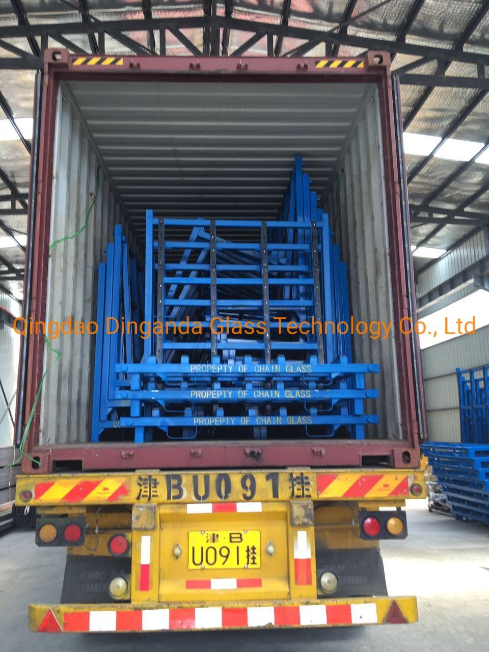 Steel L Frame Glass Storage Rack Glass Shipping Rack