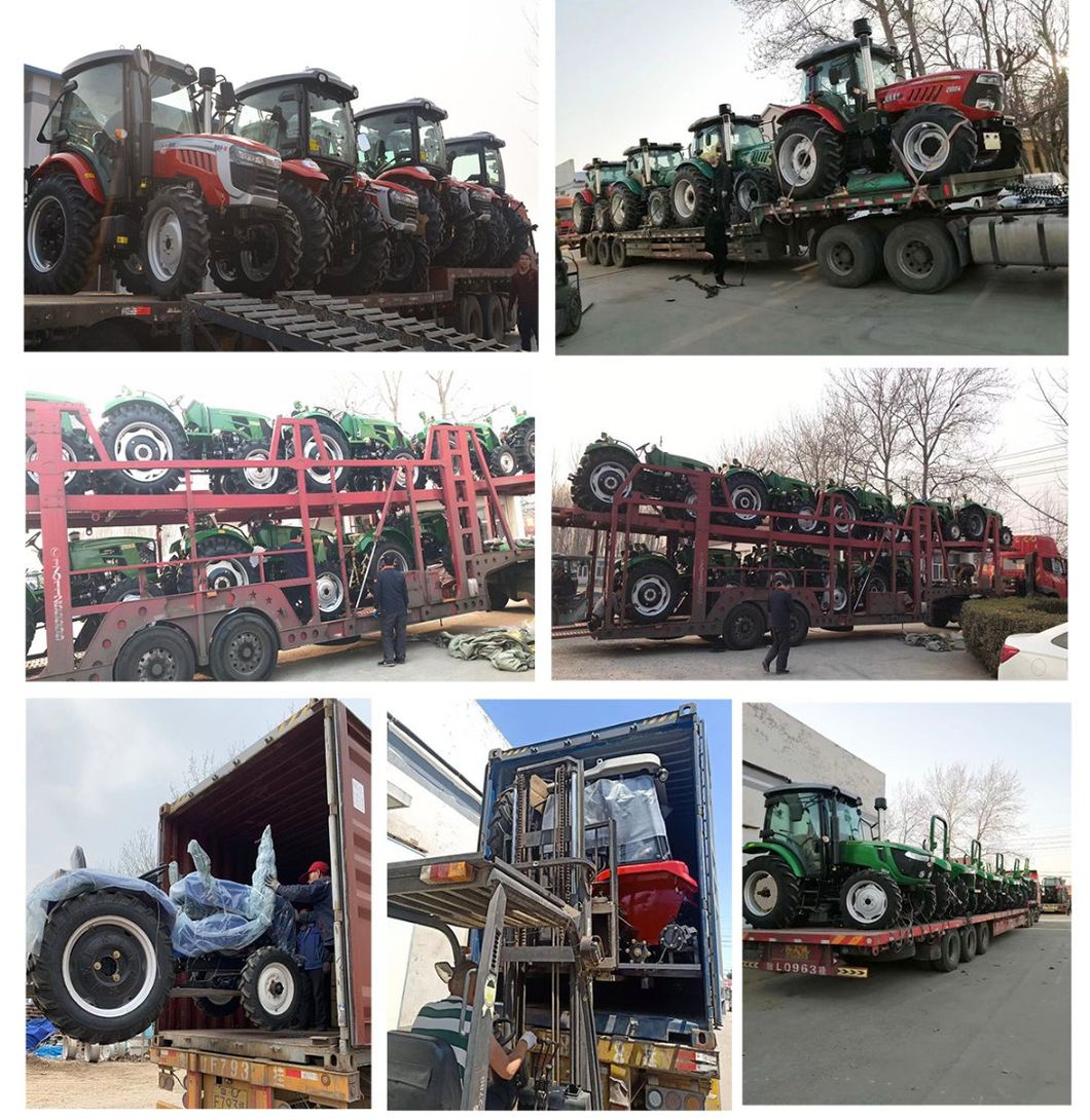 Mini 70HP 80HP 90HP 100HP 120HP 4WD Tractor Compact Small Farm Tractors Use in Orchard