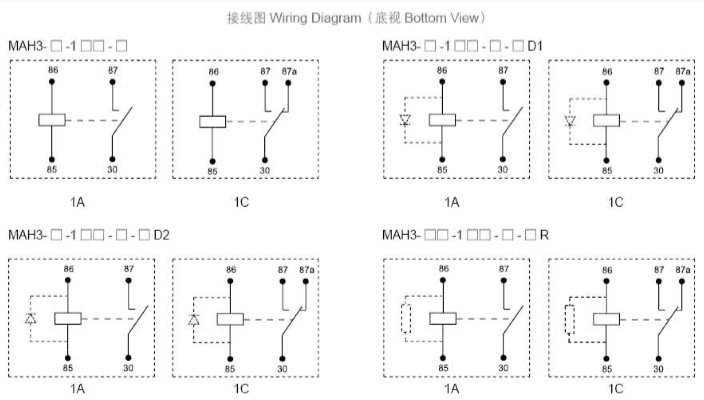 Meishuo mAh3-112-C-4D1 Electrical Control Electric Car Automotive Relay with 100% Test