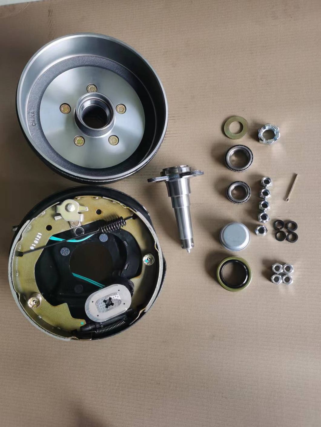 Easy Grease Trailer Idler Hub Assembly for 2K Capacity Axles 5 on 4-1/2 Inch Galvanized Surface