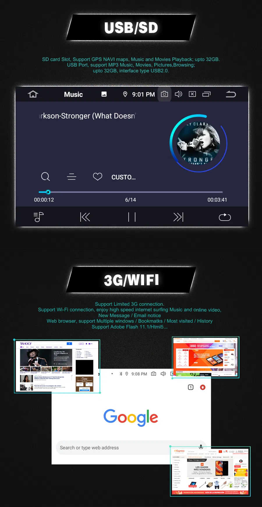 Witson Android 10 Car DVD GPS for Hyundai IX35 2009-2013 Built-in OBD Function
