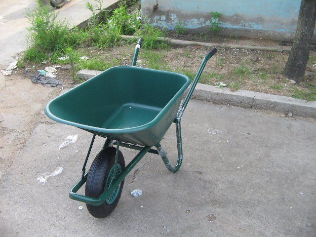 Europe Market French Wheelbarrow Plastic Tray Wheelbarrow Wb6414