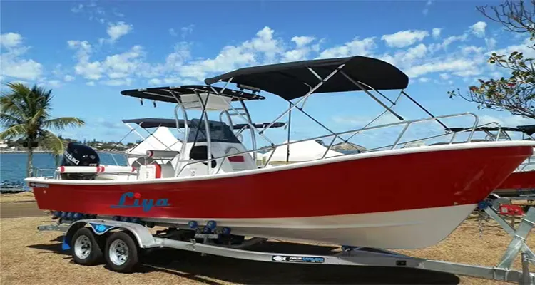 Liya 5.8m Fiberglass Panga Motor Boat Water Work Speed Fishing Boat for Sale