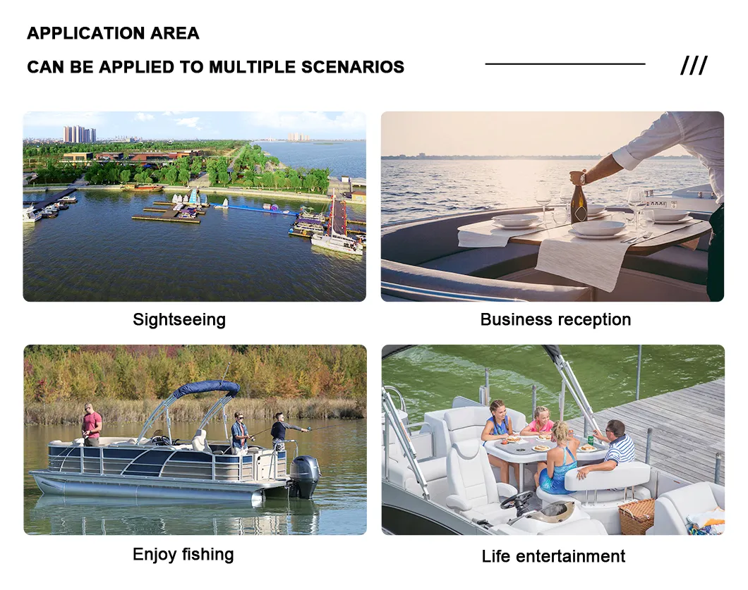 12 Seats Comfortable Aluminum Business Boat with Outboard Engine for Sale