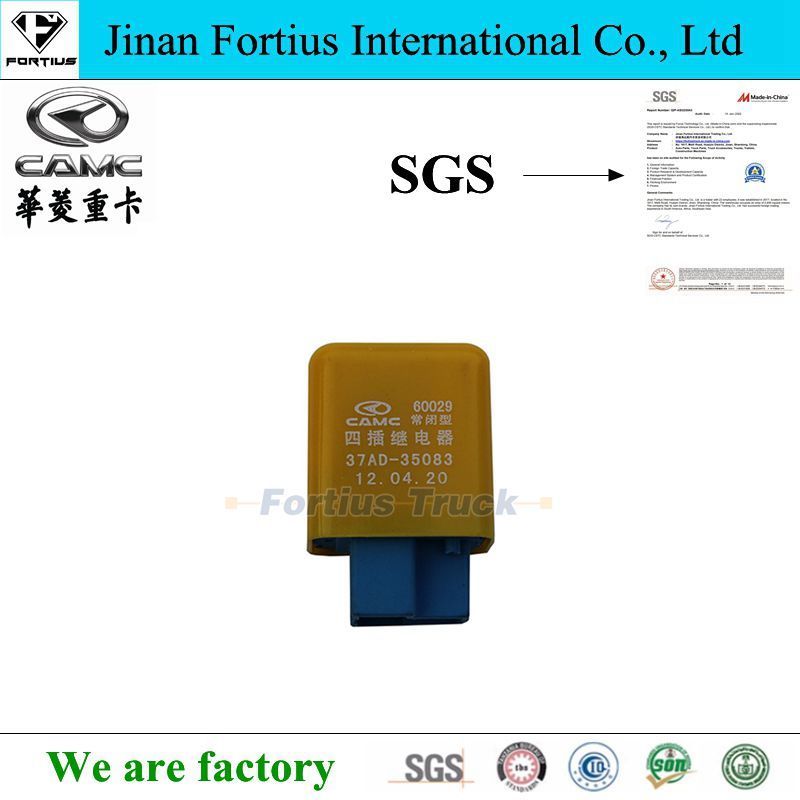 Camc Four Plug Normally Closed Relay 37ad-35083 Truck Parts Sinotruk/Shacman/FAW/North Benz Heavy Truck Parts Weichai Yuchai Engine Truck Spare Parts