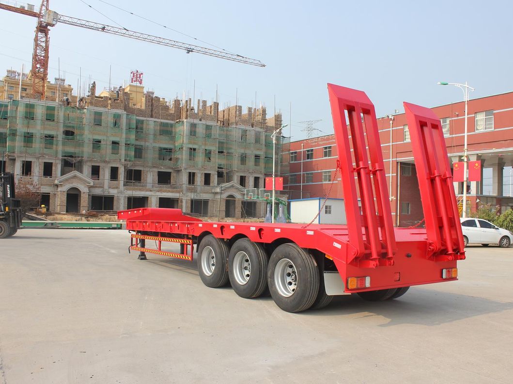 China 3axles Excavator Transport Gooseneck Lowboy/Lowbed Semi Truck Trailer