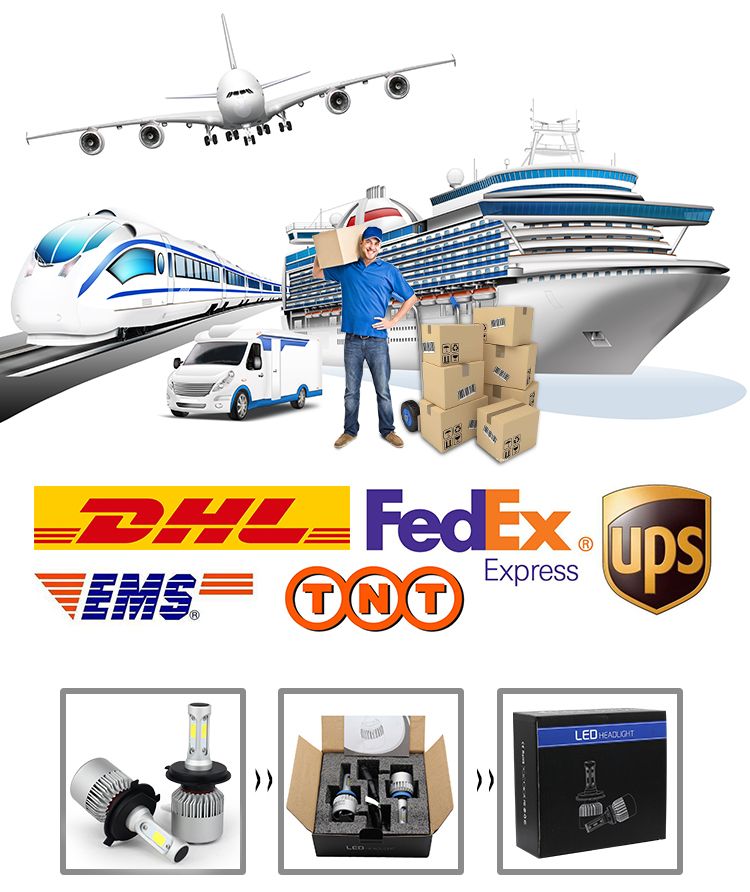 Free Sample LED Headlamp 6000K White S2 36W 8000lm 3 Side Auto Lighting System 9012 H7 H4 Car LED Headlight H11