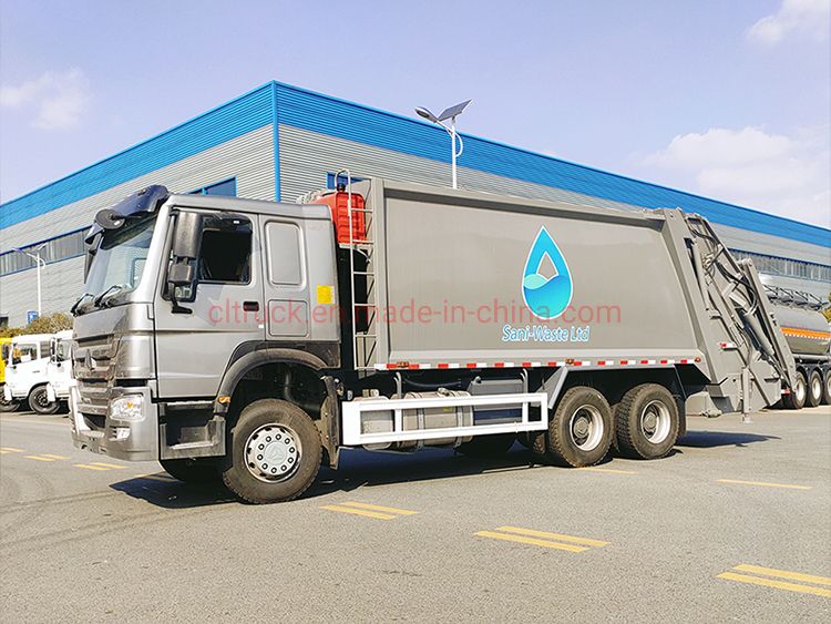 22 Cbm Container Waste Rear Loaded Compact Garbage Transport Truck HOWO A7 Refuse Compress Truck