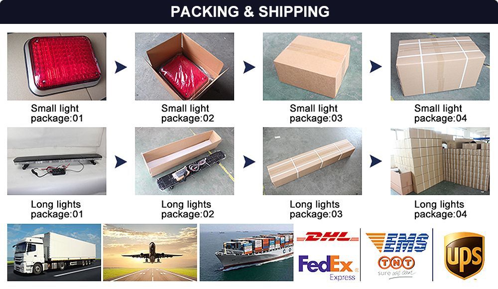Haibang Amber Surface Mount Big Square LED Ambulance Warning Light