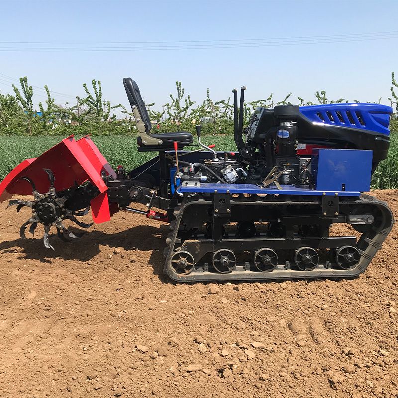 100HP Farm Crawler Tractor Free Move on All Terrain Remote Control Multi Function Trenching Rotary Tillage