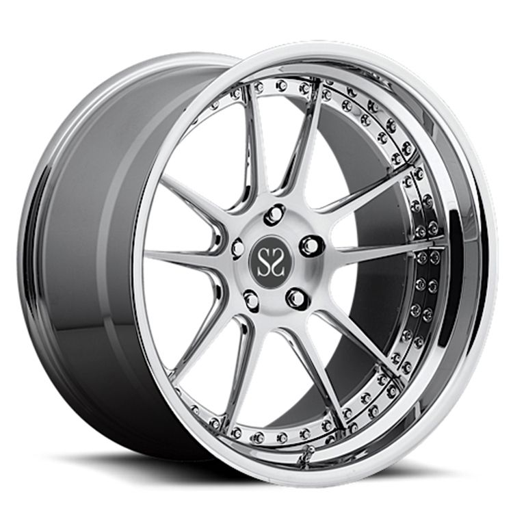 5&times; 114.3 Gray Machine Face Customs 2 Piece Forged Alloy Wheel Rim