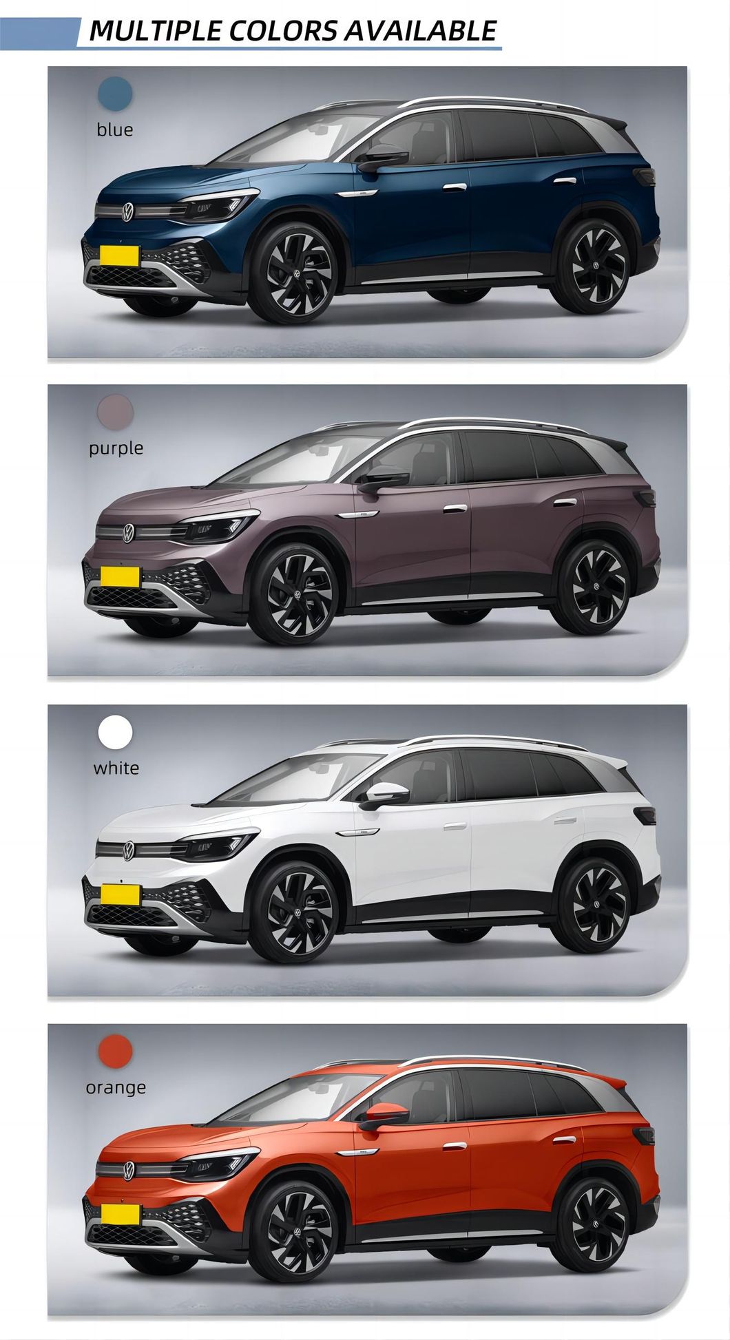 5% off Price in Stock SUV 4*4 VW ID6 Crozz EV New Energy Cars Sport Electrical Auto ID 6 X PRO Used Volkswagen White Grey Blue Long Range Electric Vehicle
