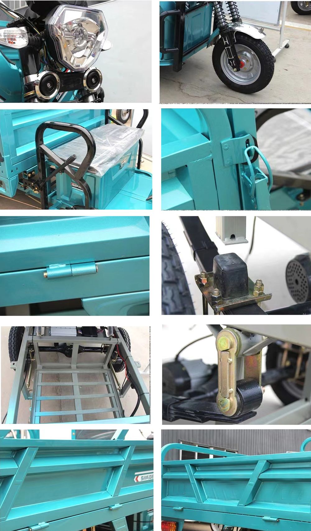Mini Electric Tricycle for Cargo and Passengers