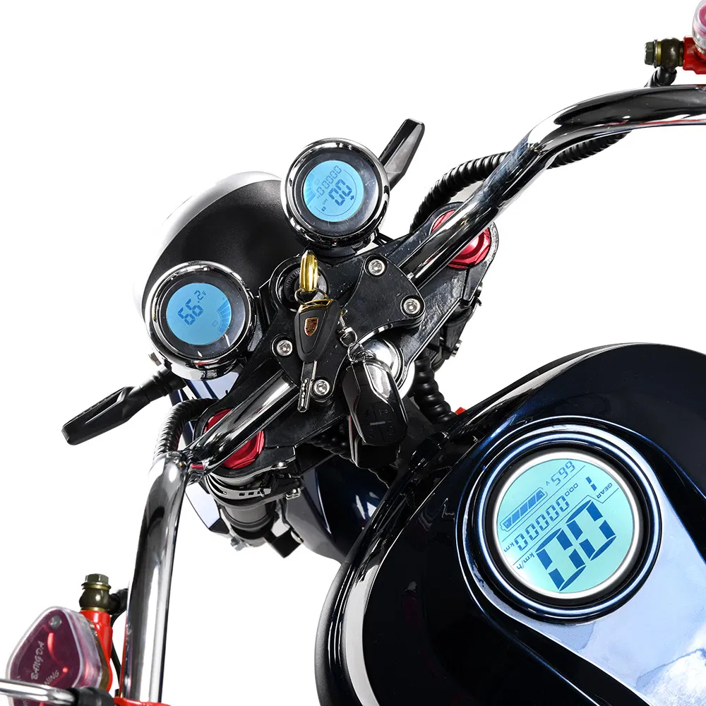 EU EEC Approved 2000W 12ah Fat Tire 2 Wheel Electrical Motorcycle Electric Scooter Citycoco