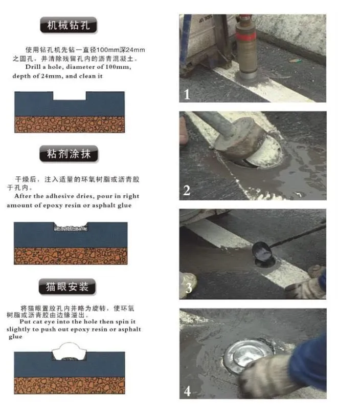 Pavement Marker Solar Ground Light Flashing Road Stud Constant Road Stud