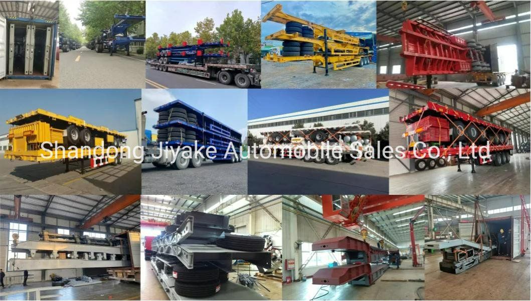 Africa Hot Sale Good Price Flatbed Trailer New and Used 20FT/40FT 3 Axles 2/4/5 Tri-Axle Flat Bed Truck Trailer for Container Shipping