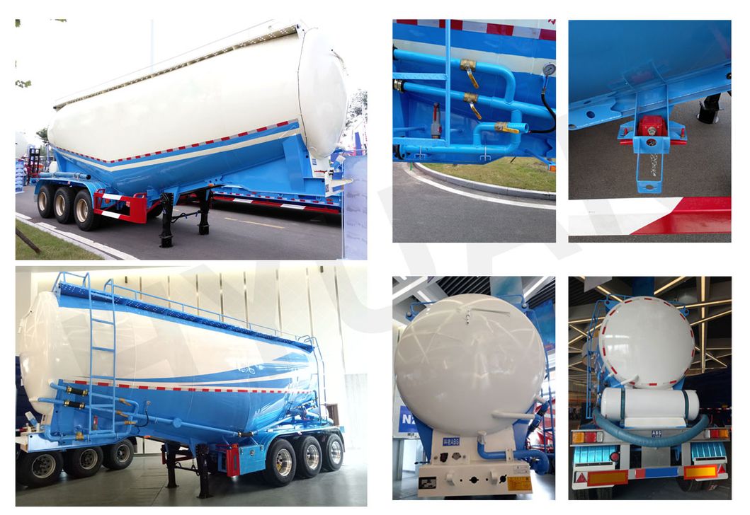 60cbm 45cbm 60 Ton 70 Ton Powder Tanker Dry Silo Bulk Cement Bulker Tank Semi Trailer for Sale