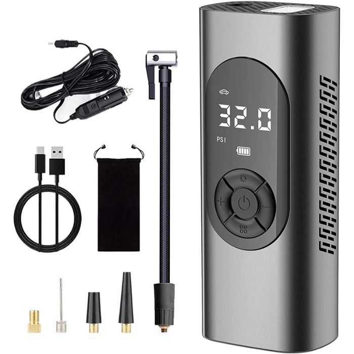 New Arrival Wired and Wireless Duel Use Digital DC 12V Mini Car Air Compressor Inflators Rechargeable Electric Air Pump